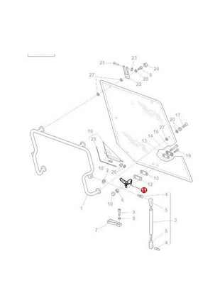 Massey Ferguson - Handle Rear Window - 3619605M1 - Farming Parts