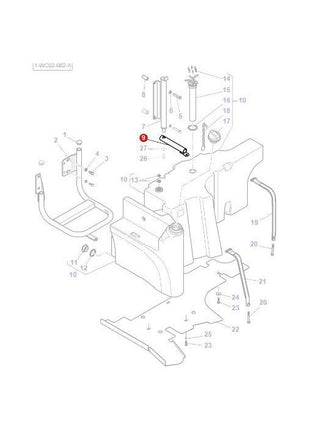 Massey Ferguson - Support Fuel Tank - 4293913M2 - Farming Parts