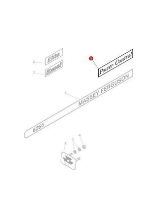 Massey Ferguson - Power Control Decal - 3783415M1 - Farming Parts