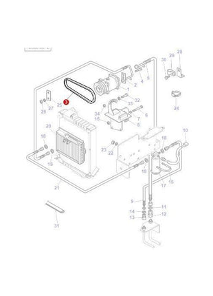 Massey Ferguson - Belt Air Conditioner - 3386214M1 - Farming Parts