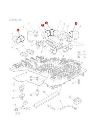 Massey Ferguson - Relay 12v - 4272432M1 - Farming Parts