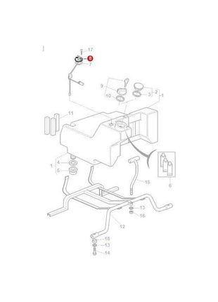 Massey Ferguson - Fuel Sender Unit - 3787790M1 - Farming Parts