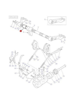 Massey Ferguson - Bush Cross Shaft - 3611558M1 - Farming Parts