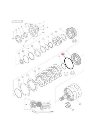 Massey Ferguson - O Ring Dual Clutch - 3799707M2 - Farming Parts