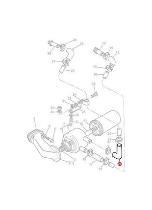 Massey Ferguson - Hose Oil Cooler - 746956M1 - Farming Parts