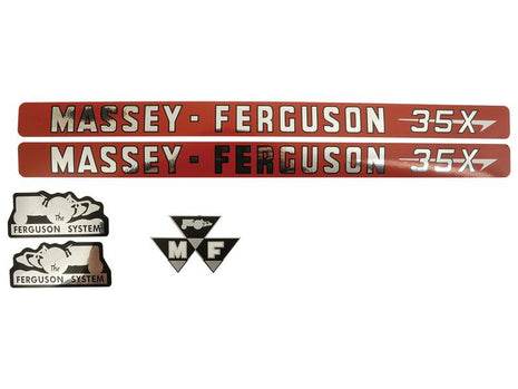 Decal Set - Massey Ferguson 35X | Sparex Part No.S.41178