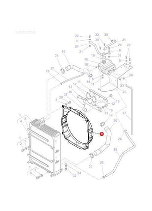 Massey Ferguson - Radiator Cowl - 4298130M2 - Farming Parts