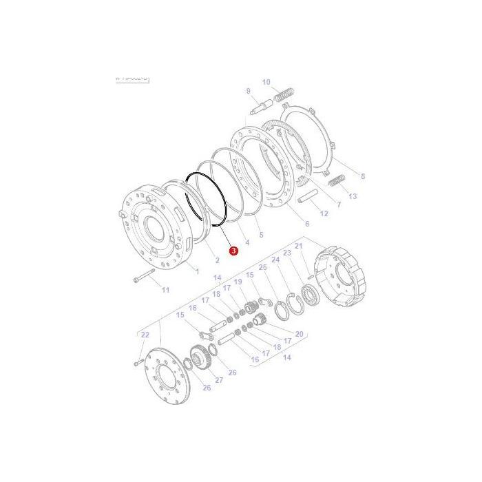 Massey Ferguson - O Ring Power Shuttle - 3790324M1 - Farming Parts