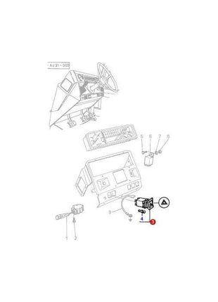 Massey Ferguson - Switch Hazard Lights - 3581474M91 - Farming Parts