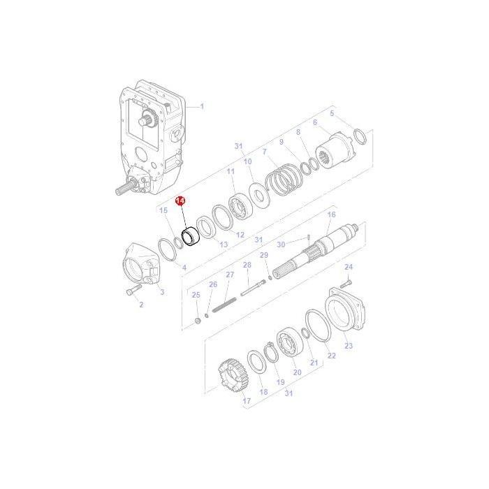 Massey Ferguson - Sleeve Range Box - 3771523M3 - Farming Parts