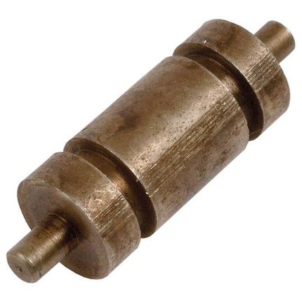 Introducing the Control Lever Roller by Sparex (Part Number: S.41424), a cylindrical brass roller featuring two grooves near each end and short protruding rods, engineered for precise operation in control levers and pumps.