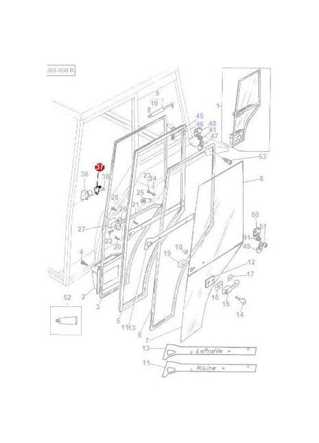 Massey Ferguson - Door Striker R/H - 3478229M1 - Farming Parts