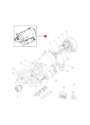 Massey Ferguson - Starter Motor - 3763363M92 - Farming Parts