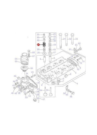 Massey Ferguson - Valve Spring - 735521M1 - Farming Parts