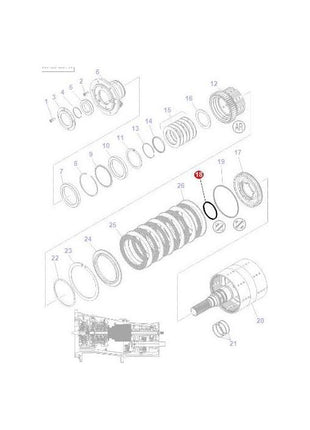 Massey Ferguson - O Ring Dual Clutch - 3796289M2 - Farming Parts