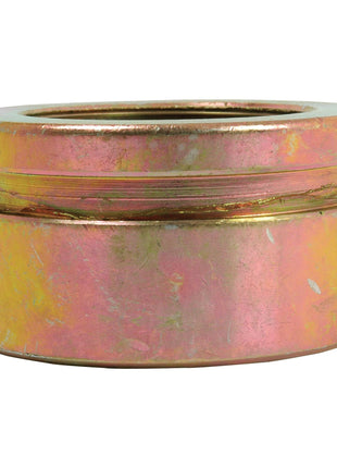 Seal Retainer Housing by Sparex (Part No.S.41989), featuring a slightly worn and weathered surface in a copper-colored finish. This Sparex seal retainer housing is designed for mechanical fastening applications, ideal for use in Massey Ferguson machinery.