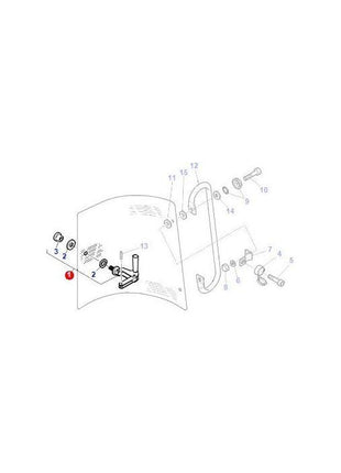 Massey Ferguson - Handle R/H Side Window  - 3476132M91 - Farming Parts