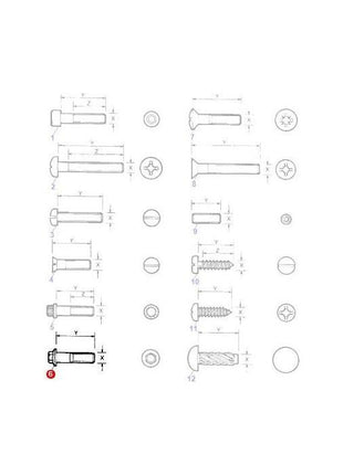 Massey Ferguson - Bolt M6x16 10.9 - 3009182X1 - Farming Parts