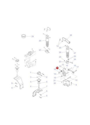 Massey Ferguson - Spacer Suspension - 4354816M1 - Farming Parts