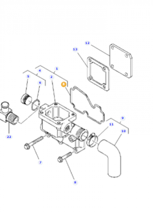 Massey Ferguson - Gasket Thermostat Housing - 4224961M1 - Farming Parts