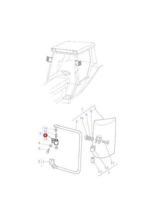 Massey Ferguson - Bracket Mirror Arm Top R/H - 3105358M2 - Farming Parts