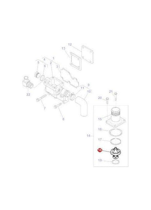 Massey Ferguson - Thermostat - 4224624M1 - Farming Parts