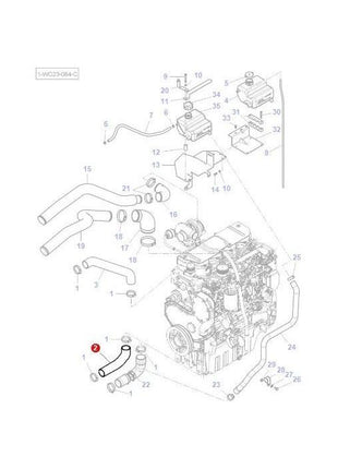 Massey Ferguson - Bottom Radiator Hose - 4287061M1 - Farming Parts