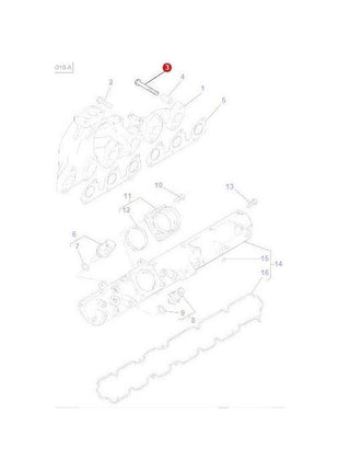 Massey Ferguson - Stud Exhaust Manifold - 4225158M1 - Farming Parts