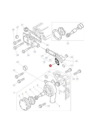 Massey Ferguson - Gasket - 3638698M1 - Farming Parts