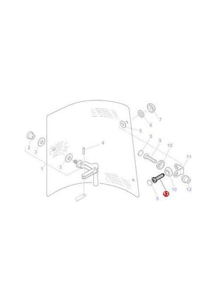 Massey Ferguson - Screw Side Window Mechanism - 3009544X1 - Farming Parts