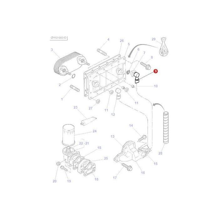 Massey Ferguson - Hose Integral Cooler - 4225087M1 - Farming Parts