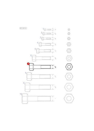 Massey Ferguson - Bolt 5/8x4.5unc - AL5001171 - Farming Parts