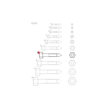 Massey Ferguson - Bolt 5/8x4.5unc - AL5001171 - Farming Parts