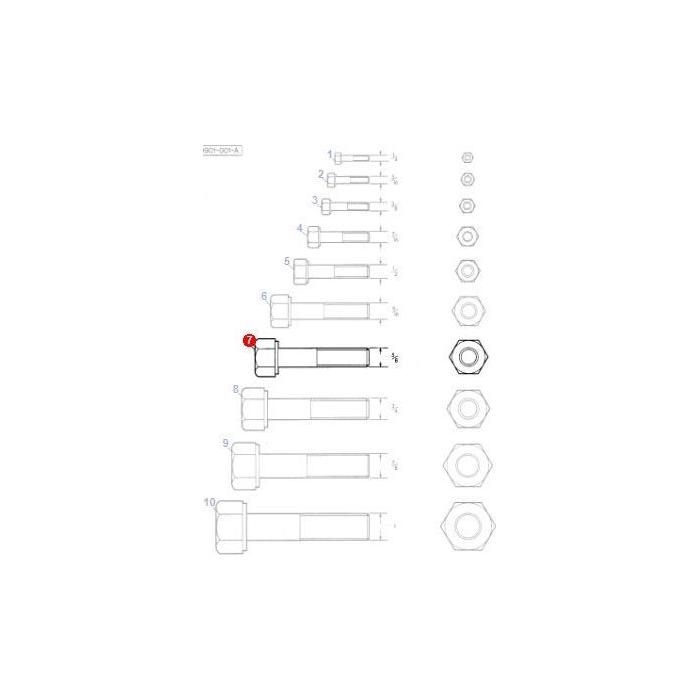 Massey Ferguson - Bolt 5/8x4.5unc - AL5001171 - Farming Parts