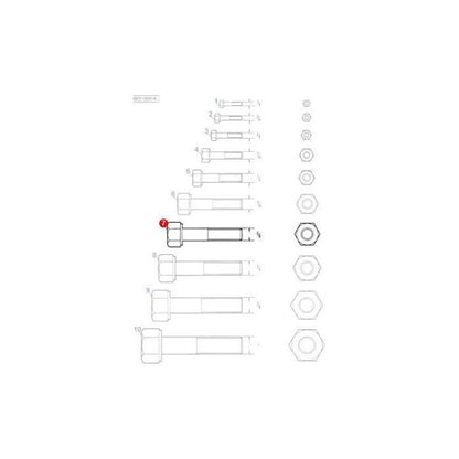 Massey Ferguson - Bolt 5/8x4.5unc - AL5001171 - Farming Parts