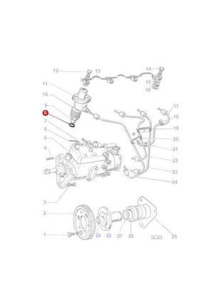 Massey Ferguson - Injector Washer - 826218M1 - Farming Parts