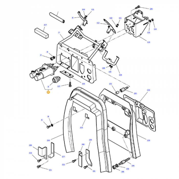 Massey Ferguson - Brake Cylinder - 4270191M1 - Farming Parts