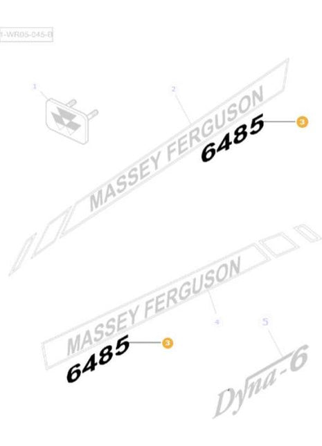 Massey Ferguson - 6485 Decal - 4272300M1 - Farming Parts