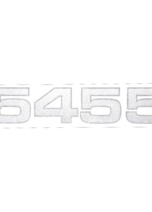 The image displays the number "5455" in large, silver, block-style font on a white background, reminiscent of the iconic design associated with the Massey Ferguson 5455 Decal - 4273011M1 by AGCO.