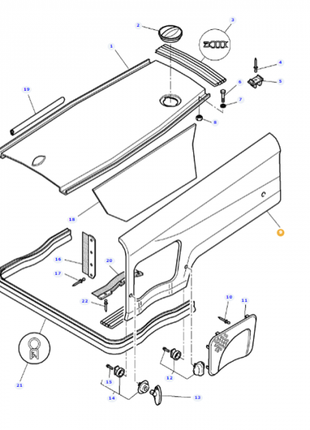 Massey Ferguson - Left Hand Panel - 4274591P1 - Farming Parts