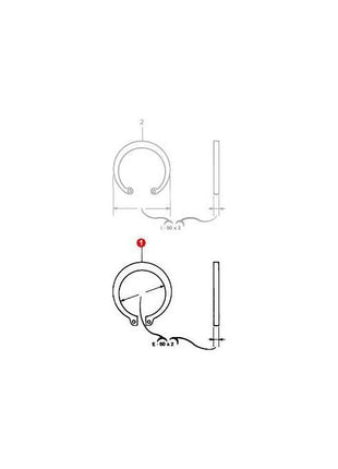 Massey Ferguson - Circlip External 72mm - 1440533X1 - Farming Parts