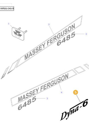 Massey Ferguson - Dyna-6 Decal - 4281017M1 - Farming Parts