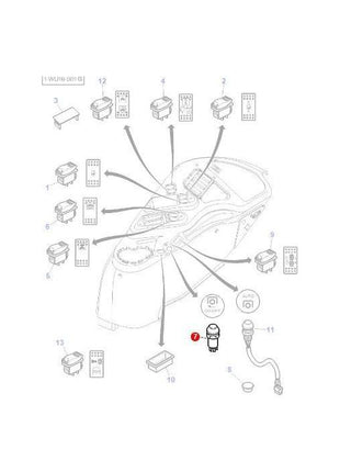 Massey Ferguson - Pto Switch on/off - 4284629M2 - Farming Parts