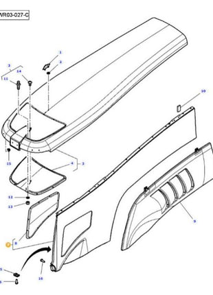 Massey Ferguson - Right Hand Panel - 4284822M93 - Farming Parts