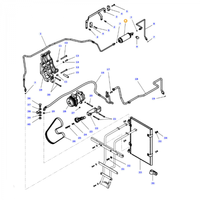 Massey Ferguson - Air Conditioning Receiver Drier - 4285797M3 - Farming Parts