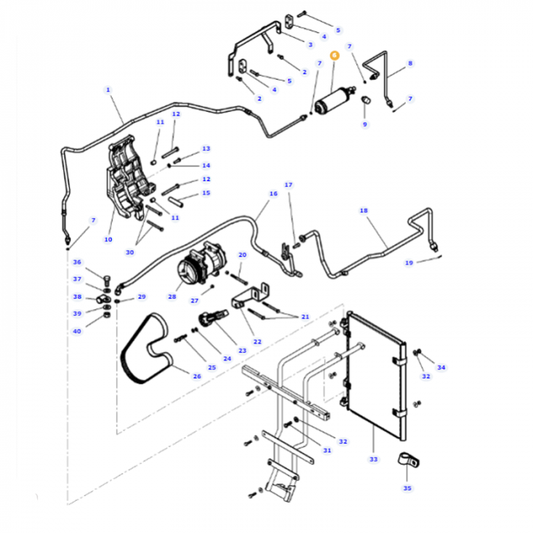 Massey Ferguson - Air Conditioning Receiver Drier - 4285797M3 - Farming Parts