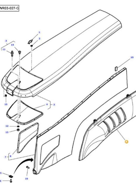 Massey Ferguson - Left Hand Side Panel - 4285904M3 - Farming Parts