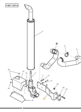 Massey Ferguson - Exhaust Bracket Support - 4291274M3 - Farming Parts