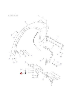 Massey Ferguson - Blind Nut - 4280935M1 - 3019123X1 - Farming Parts