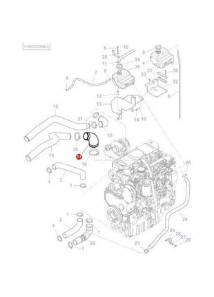 Massey Ferguson - Top Radiator Hose - 4290855M1 - Farming Parts